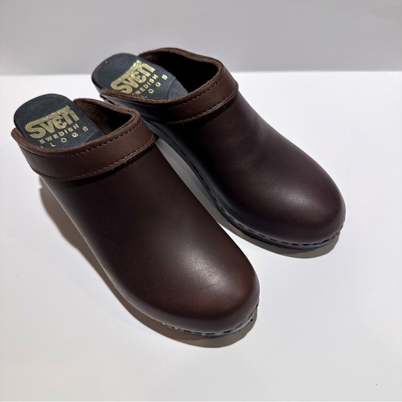 Sven Swedish Open Clog In Dark Brown - Picture 1 of 7